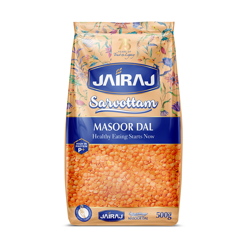 Jairaj Sarvottam Masoor Dal 500 g